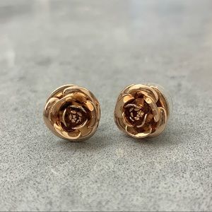 Kate spade rose gold plated rose stud earrings